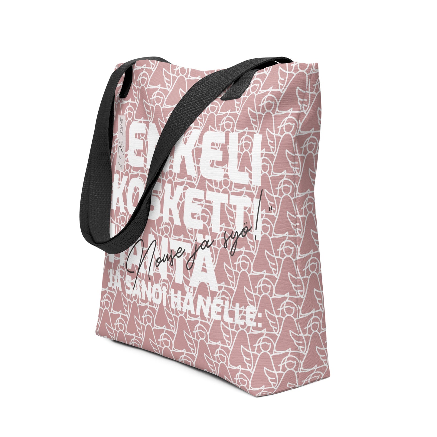 Enkeli kosketti häntä -kangaskassi