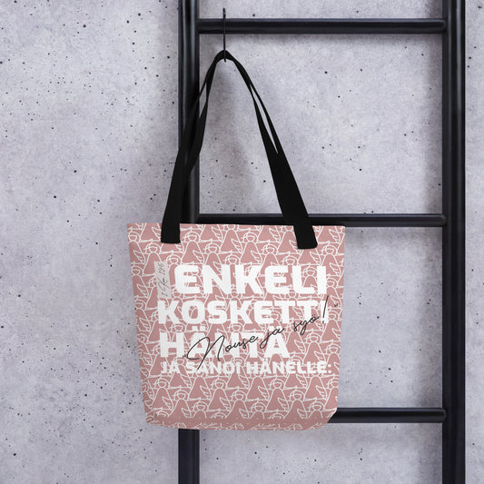 Enkeli kosketti häntä -kangaskassi